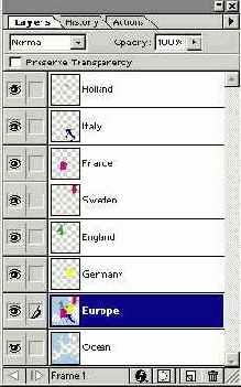 Карта Европы до (а)